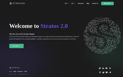 Website screenshot of Stratos (2026-04-25)