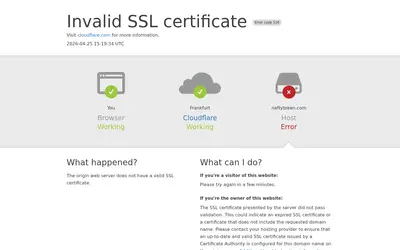 Website screenshot of Nafty (2026-04-25)