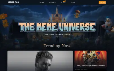 Website screenshot of Memecoin (2026-05-23)