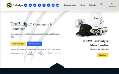 Website screenshot of TruBadger (2026-05-30)