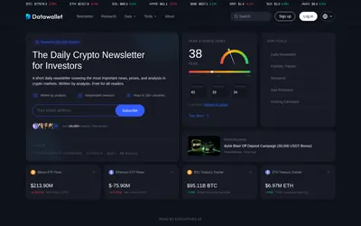 Website screenshot of Datawallet (2026-04-25)