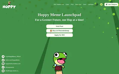 Website screenshot of HOPPY (2026-04-25)