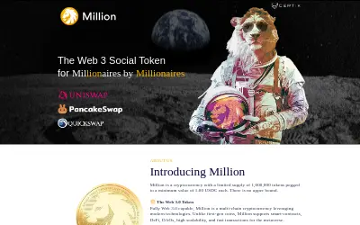 Website screenshot of Million (2026-05-30)