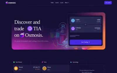Website screenshot of Osmosis (2026-04-25)
