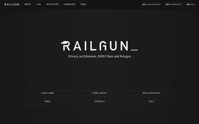 Website screenshot of Railgun (2026-05-20)