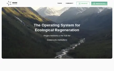 Website screenshot of Regen (2026-05-30)