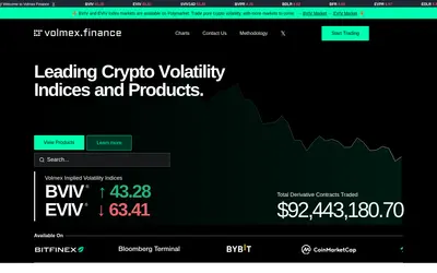 Website screenshot of Bitcoin Volatility Index Token (2026-04-25)
