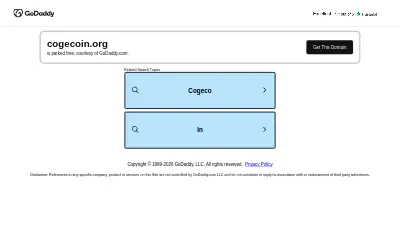 Website screenshot of Cogecoin (2026-06-24)