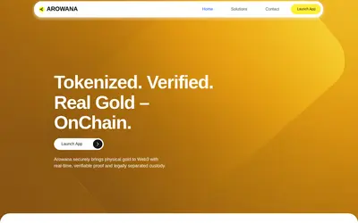 Website screenshot of Arowana Token (2026-04-25)