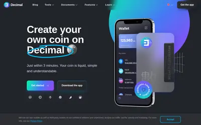 Website screenshot of Decimal (2026-04-22)