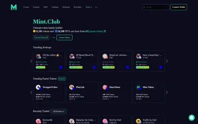 Website screenshot of Mint Club (2026-04-25)