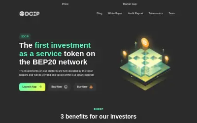 Website screenshot of Decentralized Community Investment Protocol (2026-05-30)
