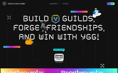 Website screenshot of Yield Guild Games (2026-04-21)