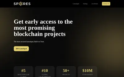 Website screenshot of Spores Network (2026-05-20)