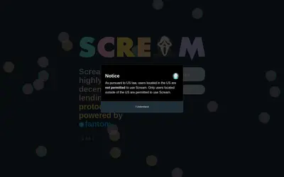 Website screenshot of Scream (2026-04-25)