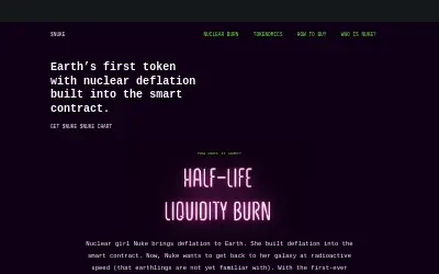 Website screenshot of Nuke Token (2026-05-24)