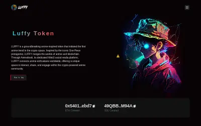 Website screenshot of Luffy Inu (2026-06-24)