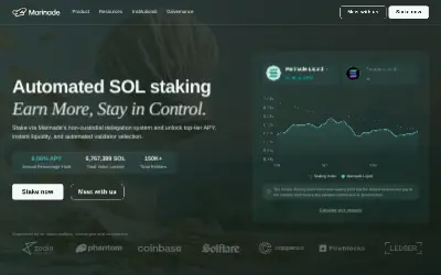 Website screenshot of Marinade.finance (2026-05-30)