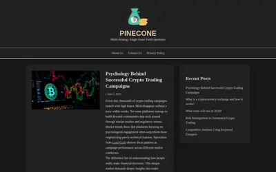 Website screenshot of Pinecone Finance (2026-04-20)