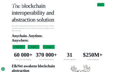 Website screenshot of Elk Finance (2026-05-22)
