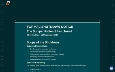 Website screenshot of Bumper (2026-05-19)