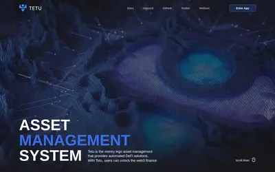 Website screenshot of TETU Reward Token (2026-05-20)