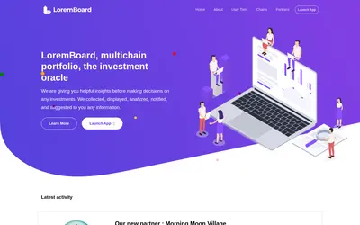 Website screenshot of LOREM Token (2026-05-21)