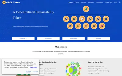 Website screenshot of CRCL Token (2026-05-21)