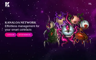 Website screenshot of Kanaloa Network (2026-05-20)