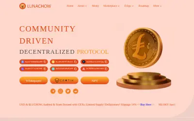 Website screenshot of LunaChow (2026-05-24)