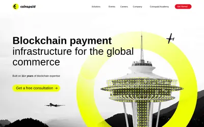 Website screenshot of CoinsPaid (2026-05-20)