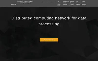 Website screenshot of ANRYZE (2026-04-26)