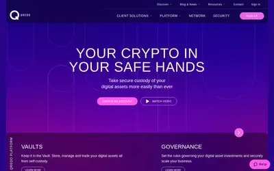 Website screenshot of Qredo (2026-04-22)