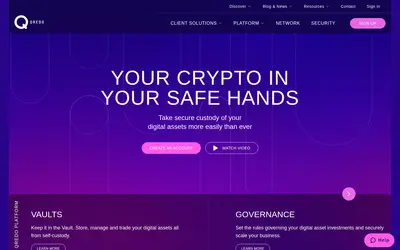 Website screenshot of Qredo (2026-05-22)