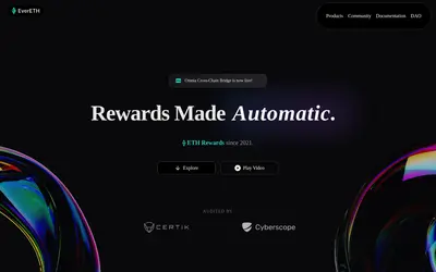 Website screenshot of EverETH (2026-04-25)