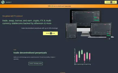 Website screenshot of handle.fi (2026-05-22)