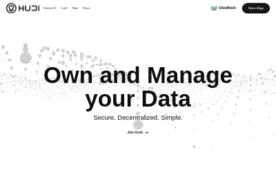 Website screenshot of Hudi (2026-05-30)