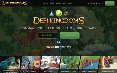 Website screenshot of DeFi Kingdoms (2026-05-20)