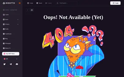 Website screenshot of Ridotto (2026-05-22)