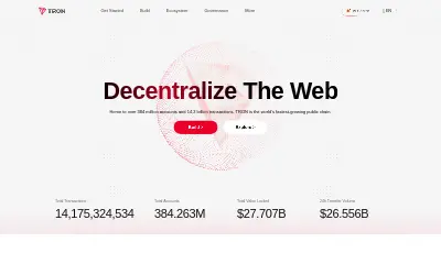Website screenshot of TRON (2026-05-29)