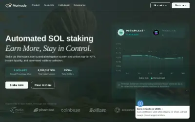 Website screenshot of Marinade (2026-05-24)