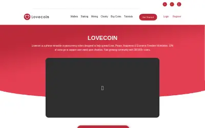Website screenshot of Lovecoin Token (2026-05-30)