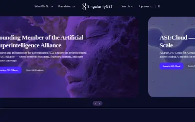 Website screenshot of Singularity NET (2026-05-30)