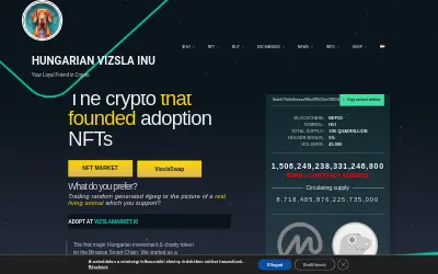 Website screenshot of Hungarian Vizsla Inu (2026-05-30)