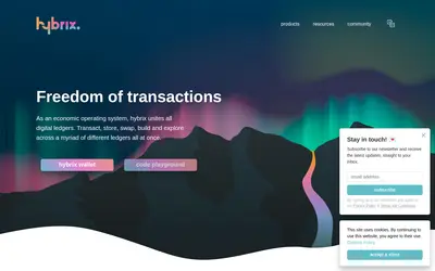 Website screenshot of hybrix (2026-04-20)