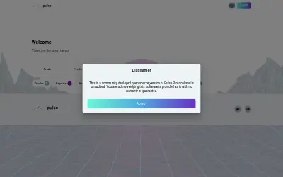 Website screenshot of Pulse Token (2026-05-24)