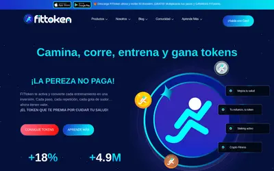 Website screenshot of FIT Token (2026-05-21)
