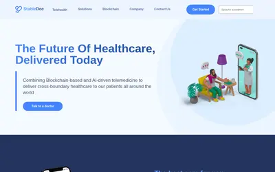 Website screenshot of Stabledoc Token (2026-04-25)