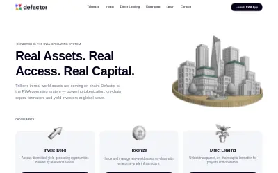 Website screenshot of Defactor (2026-05-24)