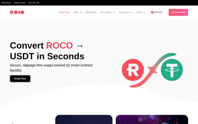 Website screenshot of Roco Finance (2026-04-25)
